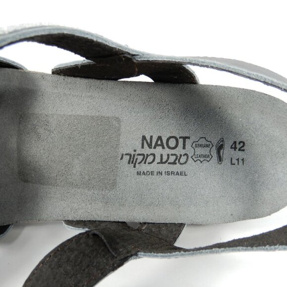 Naot Kayla Wedge Sandals Size EU 42 11 11.5 Slate Grey Leather Comfort NEW $144 - Picture 6 of 10